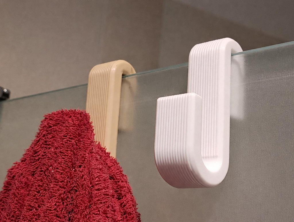 No Drill Shower Glass Hook | Bathroom Towel Holder