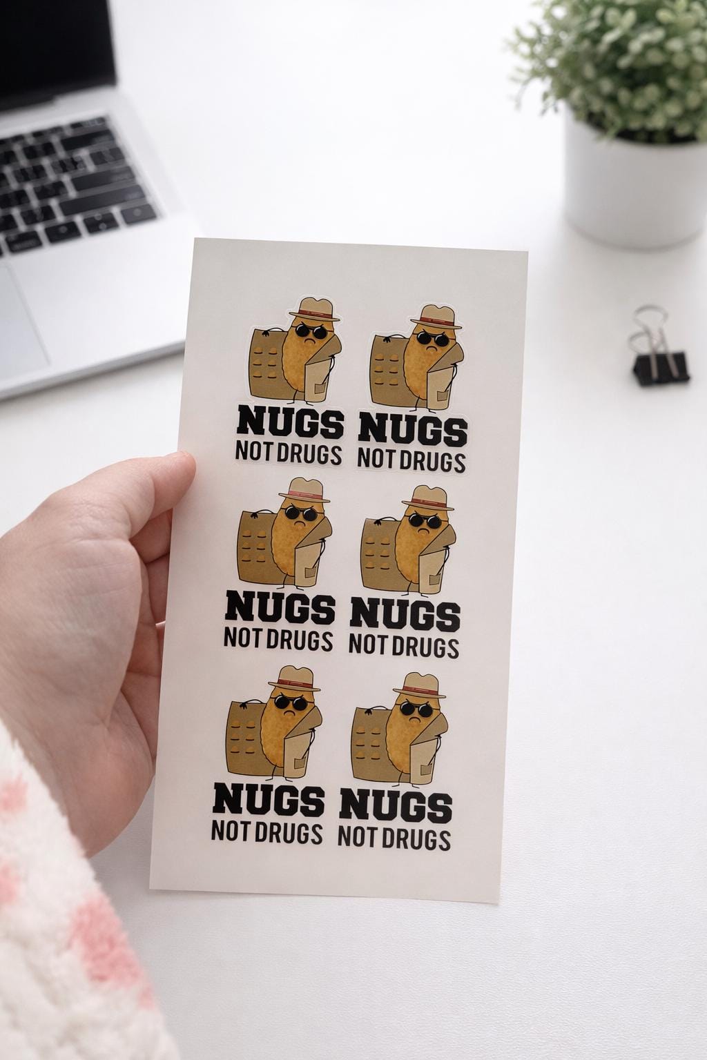 Nugs Not Drugs Waterproof Sticker