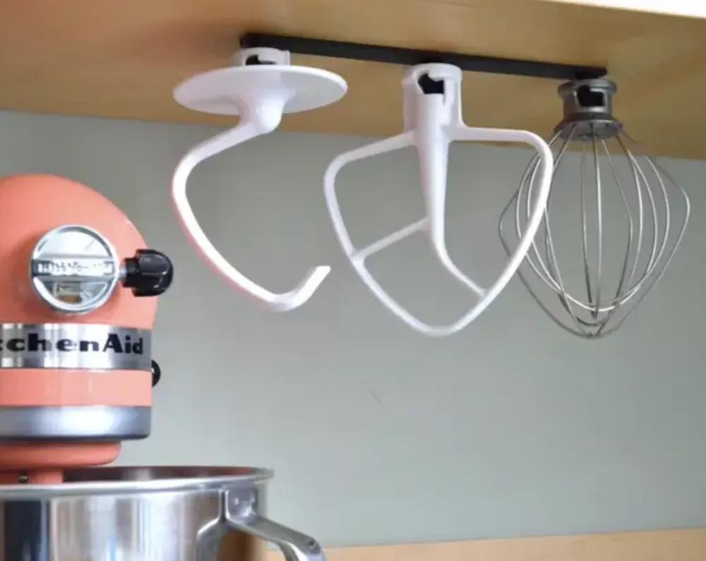 Under Cabinet Mixer Attachment Holder | KitchenAid Organizer