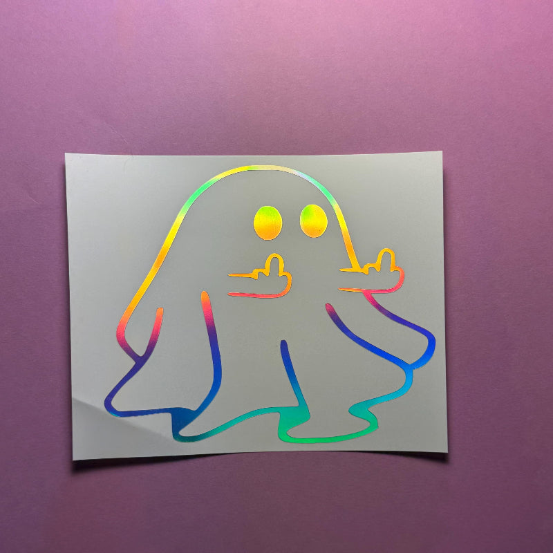 Middle Finger Ghost Decal
