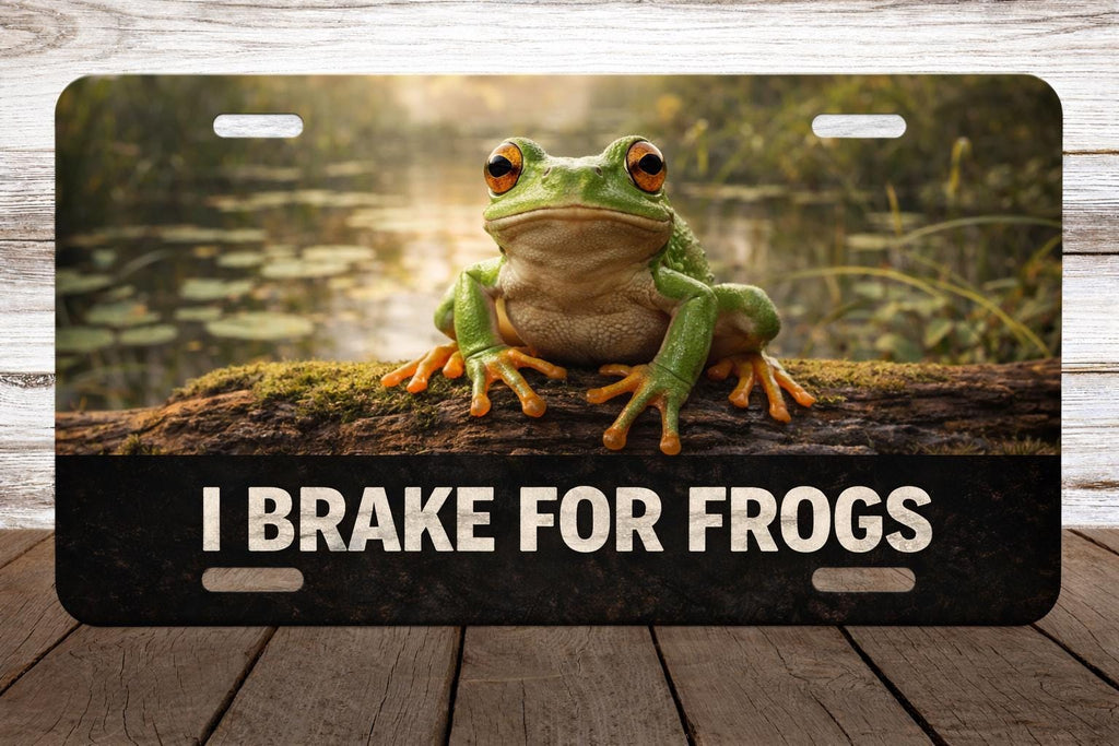 Personalized Aluminum License Plate – Hunting, Farm & Funny Designs (Duck, Cow, Frog & More)