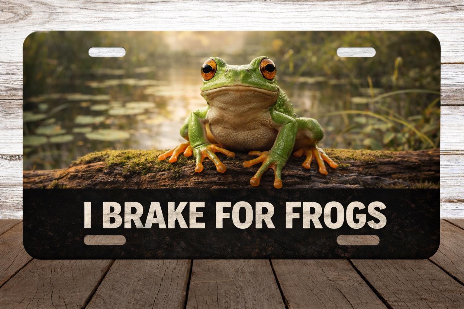 Personalized Aluminum License Plate – Hunting, Farm & Funny Designs (Duck, Cow, Frog & More)